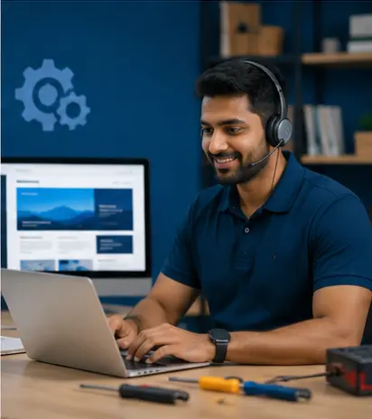 Indian professionals working on maintenance